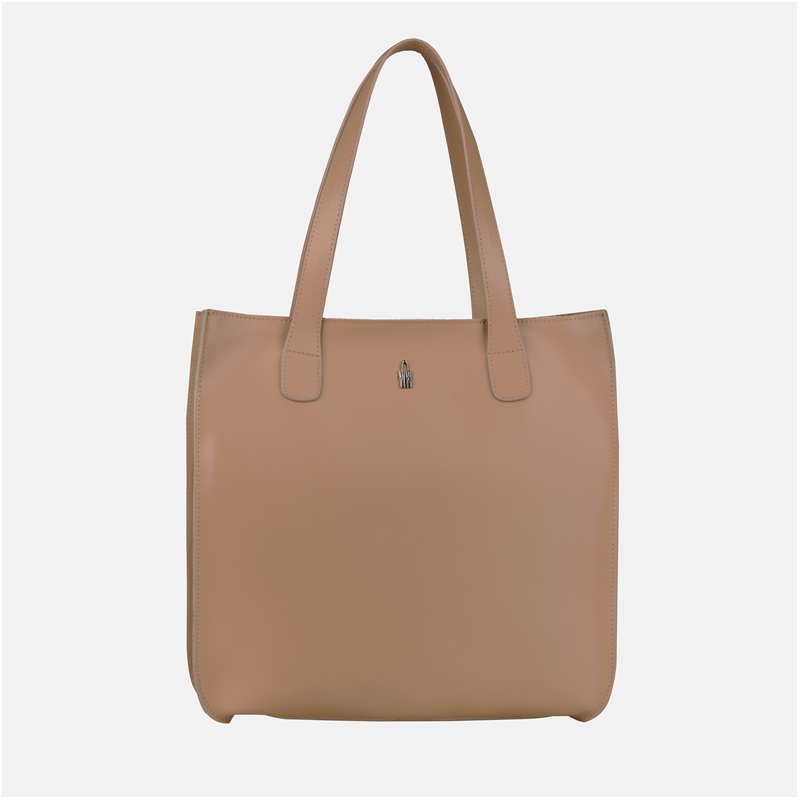 Beżowa torebka typu shopper ze skóry naturalnej - oferta dla firm