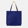 GILDA - Dwukolorowa niebiesko-żółta shopperka skórzana - Oferta B2B - oferta dla firm