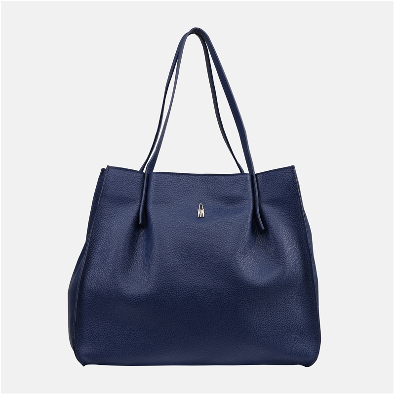 POLA - Granatowa shopperka ze skóry naturalnej - Oferta B2B - oferta dla firm