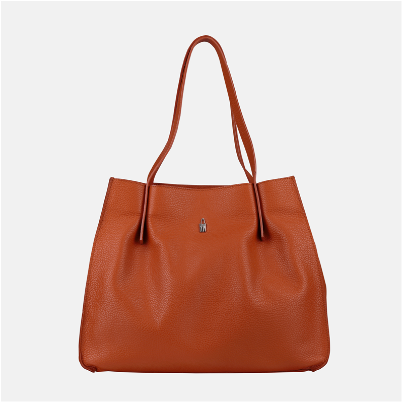 POLA - Pomarańczowa torebka shopper skórzana - Oferta B2B - oferta dla firm