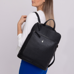 VINCI - Czarny wielofunkcyjny plecak skórzany - Oferta B2B