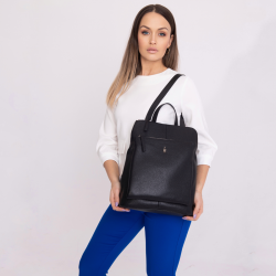 VINCI - Czarny wielofunkcyjny plecak skórzany - Oferta B2B