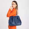 POLA - Granatowa shopperka ze skóry naturalnej - Oferta B2B - oferta dla firm
