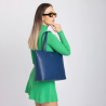 EMMA - Granatowa torebka skórzana - Oferta B2B - oferta dla firm