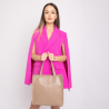 Beżowa torebka typu shopper ze skóry naturalnej - oferta dla firm