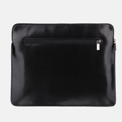 Czarna elegancka aktówka a4 ze skóry naturalnej - Oferta B2B