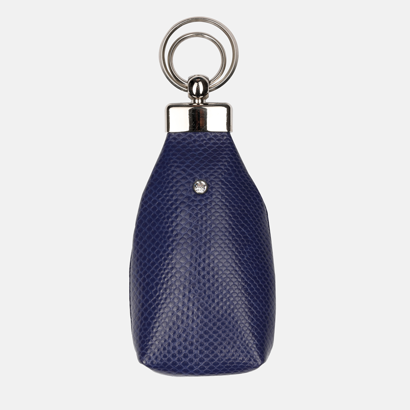 Granatowe etui na klucze skórzane damskie - oferta dla firm