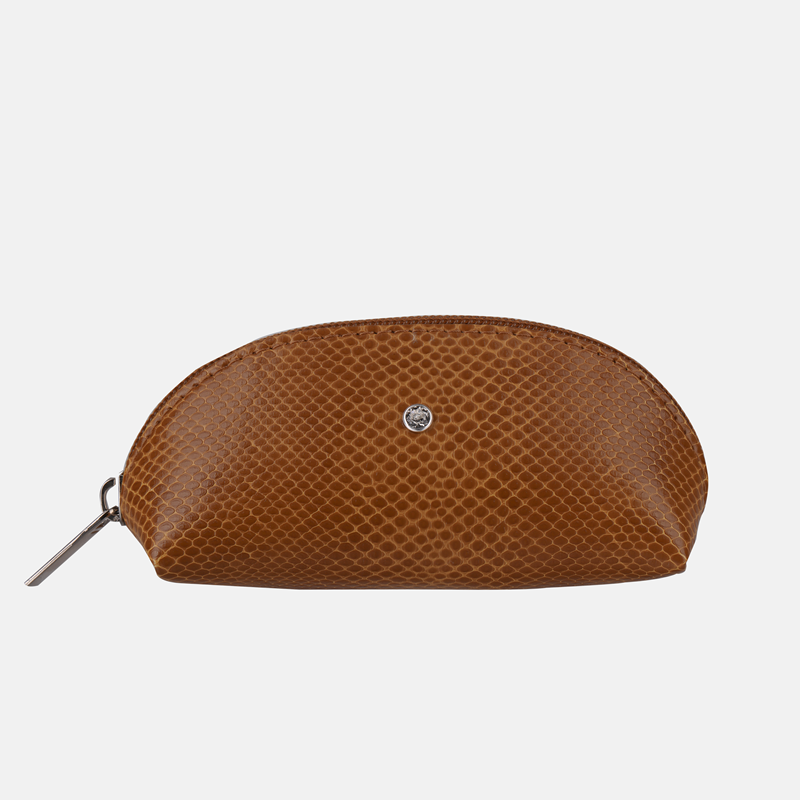 Musztardowe etui na klucze ze skóry z jabłek - oferta dla firm