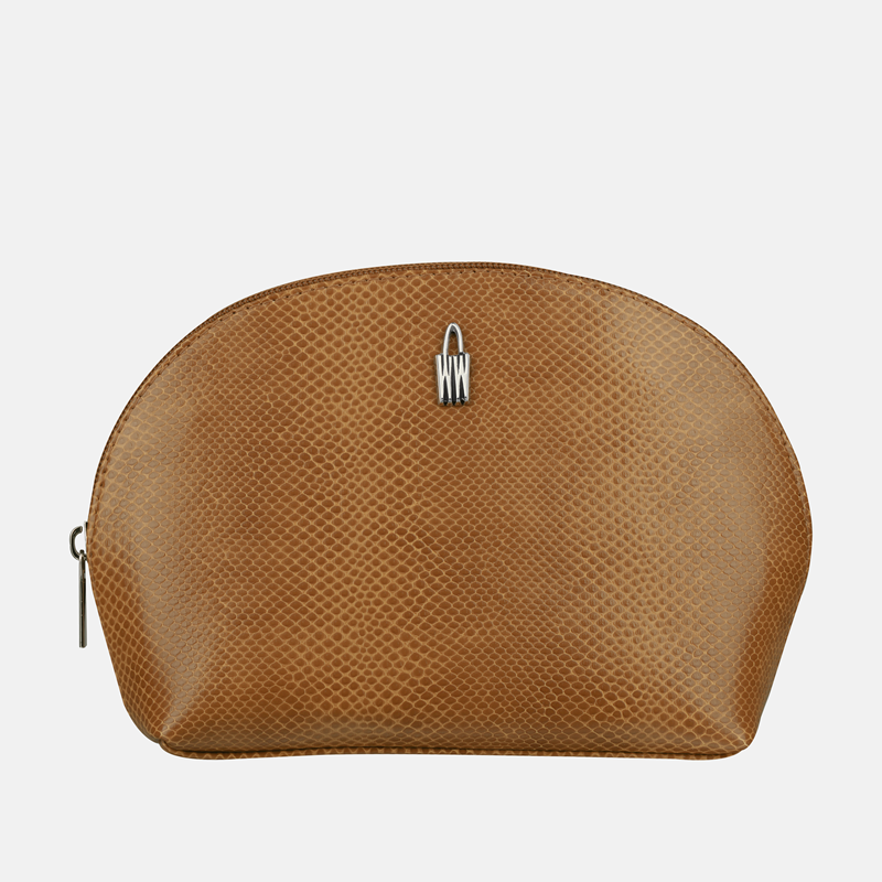 Musztardowa kosmetyczka ze skóry z jabłek - oferta dla firm