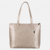 EMMA - Beżowa lakierowana torebka skórzana croco - Oferta B2B - oferta dla firm