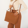 Torebka skórzana shopper w kolorze miodowym - Oferta B2B - oferta dla firm