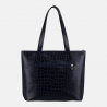 EMMA - Granatowa torebka skórzana croco - Oferta B2B - oferta dla firm