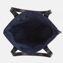 EMMA - Granatowa torebka skórzana croco - Oferta B2B