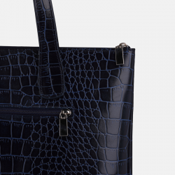 EMMA - Granatowa torebka skórzana croco - Oferta B2B