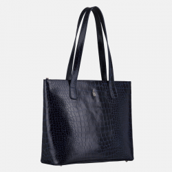 EMMA - Granatowa torebka skórzana croco - Oferta B2B