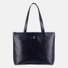 EMMA - Granatowa torebka skórzana croco - Oferta B2B - oferta dla firm