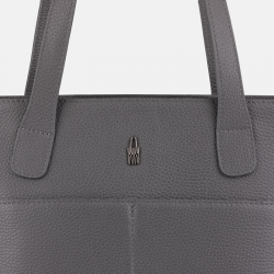 Torebka skórzana shopper popielata - Oferta B2B
