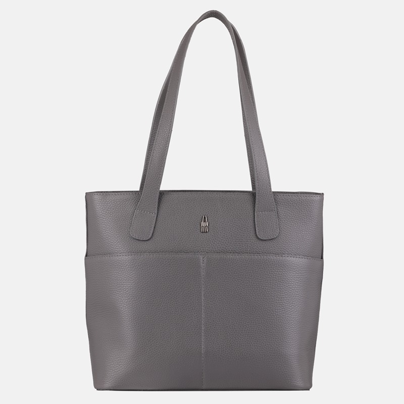 Torebka skórzana shopper popielata - Oferta B2B - oferta dla firm