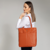 SUZANA - Pomarańczowa torebka skórzana na ramię - Oferta B2B - oferta dla firm