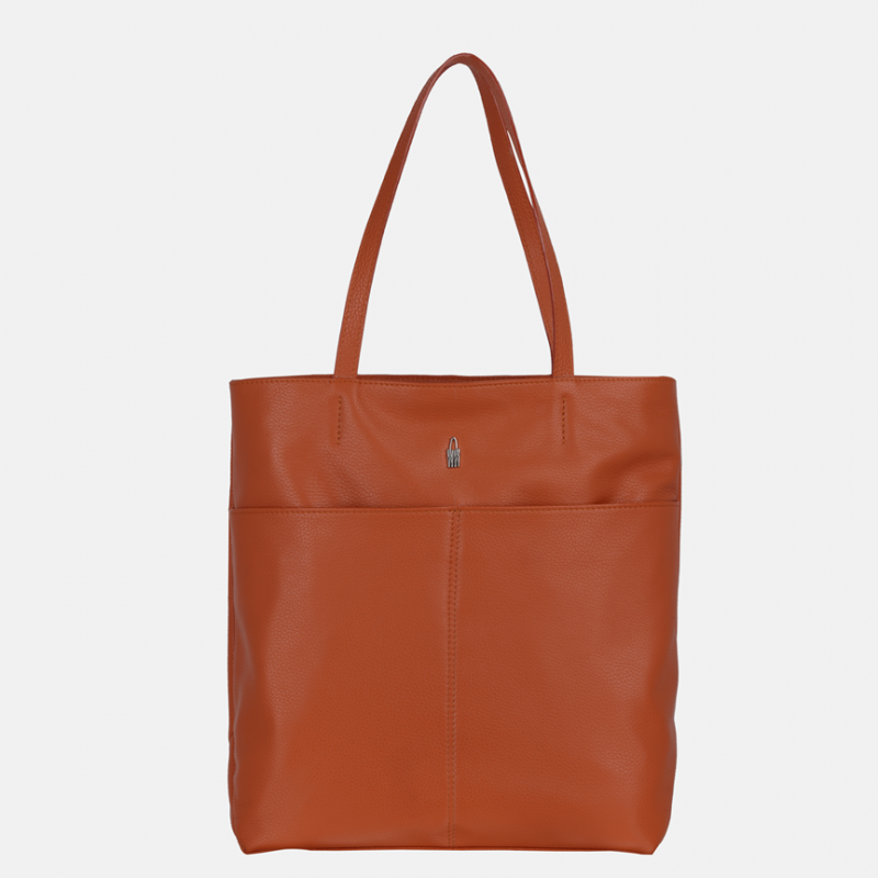 SUZANA - Pomarańczowa torebka skórzana na ramię - Oferta B2B - oferta dla firm