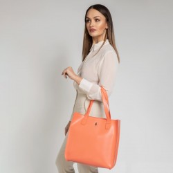 GILDA - Morelowa torebka skórzana shopper - Oferta B2B