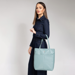 SUZANA - Miętowa torebka skórzana na ramię - Oferta B2B
