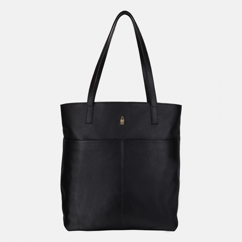 SUZANA - Czarna torebka skórzana na ramię - Oferta B2B - oferta dla firm