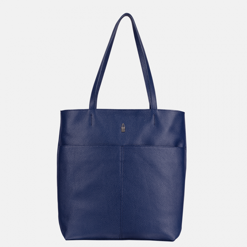 SUZANA - Granatowa torebka skórzana na ramię - Oferta B2B - oferta dla firm