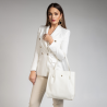 TALIA - Biała torebka skórzana typu shopper - Oferta B2B - oferta dla firm