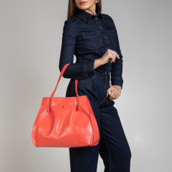 POLA - Koralowa torebka skórzana na ramię - Oferta B2B