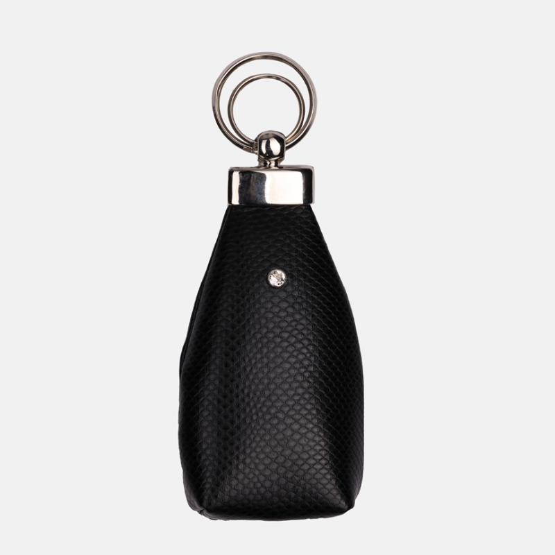 Etui na klucze ze skóry wegańskiej w kolorze czarnym - Oferta B2B - oferta dla firm