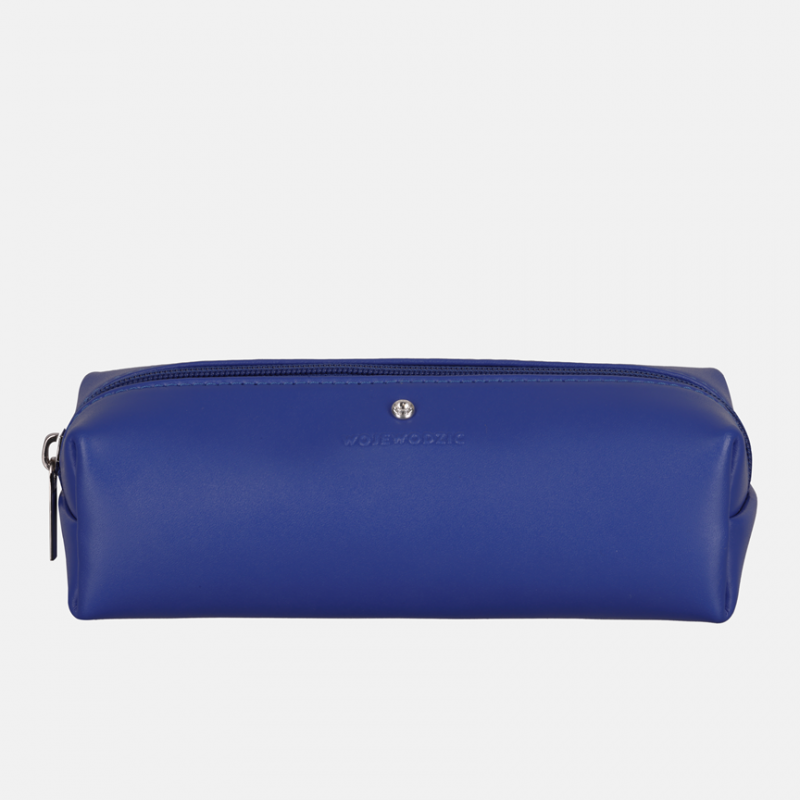 Niebieski duży piórnik skórzany - Oferta B2B - oferta dla firm