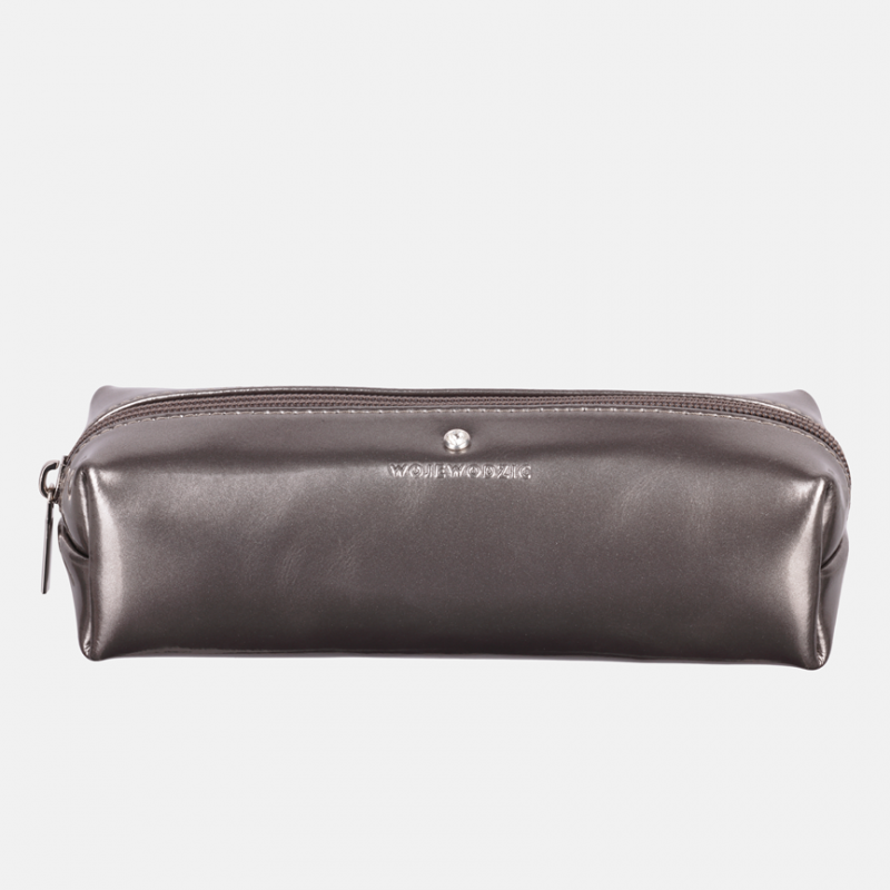 Piórnik skórzany w kolorze srebrnym - Oferta B2B - oferta dla firm