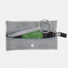 Szare etui na klucze ze skóry wegańskiej w wężowy wzór - Oferta B2B - oferta dla firm