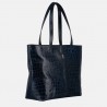 Granatowa Croco torebka skórzana - oferta dla firm