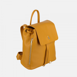 Żółty plecak damski ze skóry naturalnej - Oferta B2B