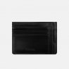 Czarne dwustronne etui skórzane na karty lub dokumenty - oferta dla firm