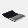 Eleganckie skórzane etui na wizytówki - czarny wizytownik - oferta dla firm