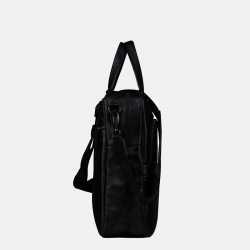 Czarna klasyczna teczka z licowej skóry naturalnej - Oferta B2B