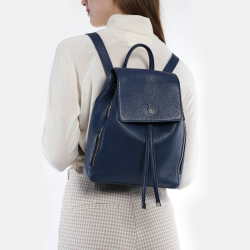 Granatowy plecak skórzany damski - Oferta B2b