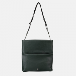 Ciemnozielona składana torebka skórzana damska 2w1 - Oferta B2B