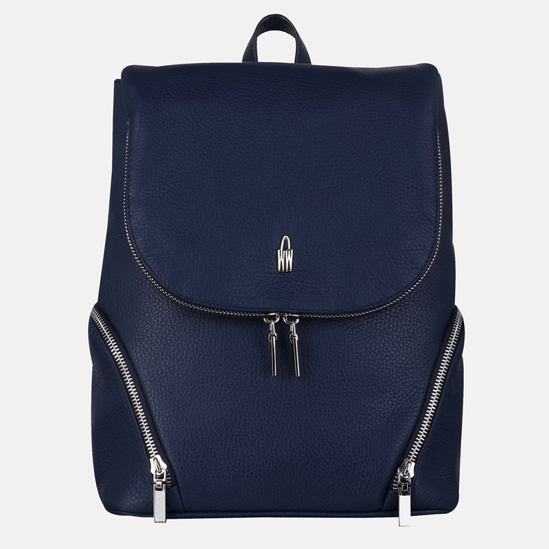 Granatowy damski plecak ze skóry - Oferta B2B - oferta dla firm