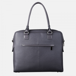 Popielata duża teczka skórzana damska - Oferta B2B