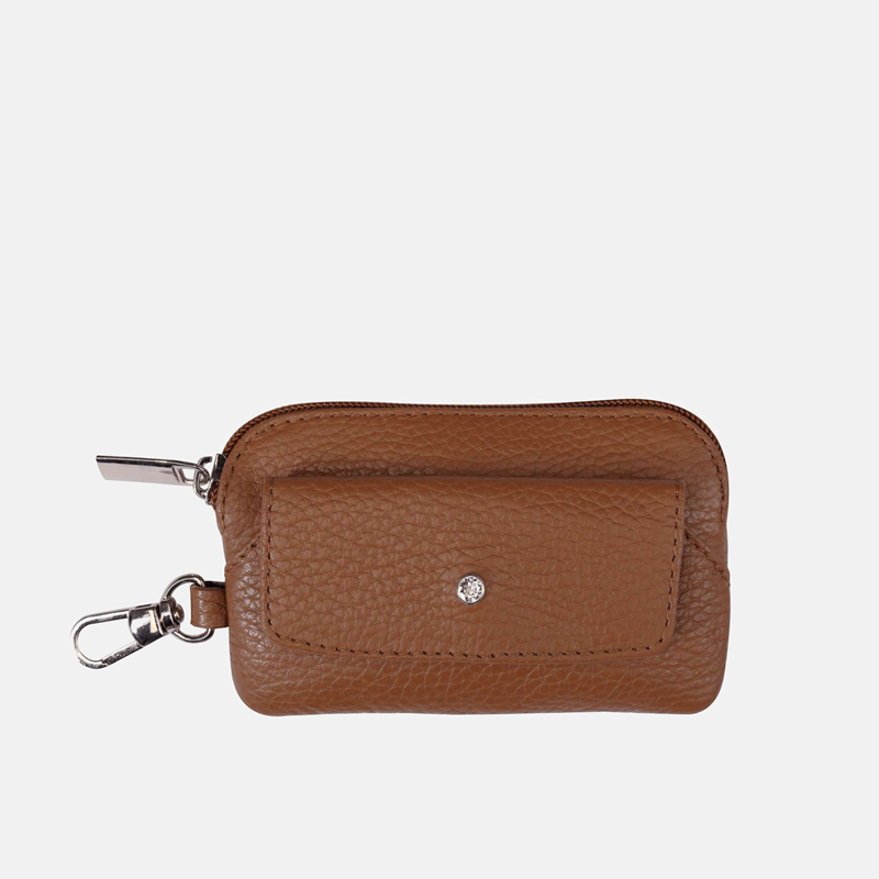 Miodowe etui na klucze ze skóry naturalnej - oferta dla firm