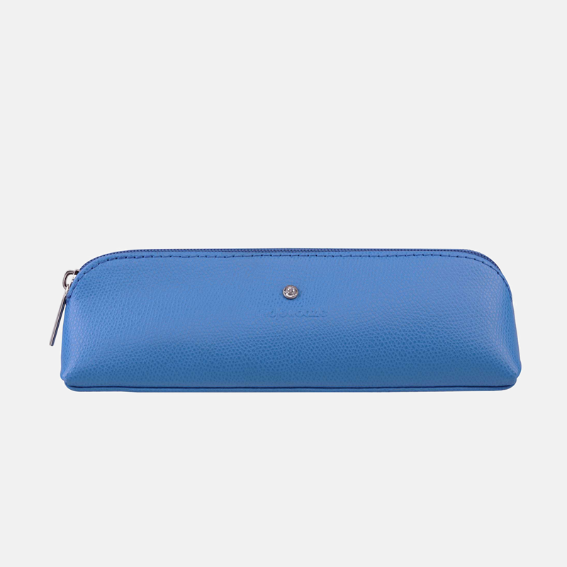 Błękitny piórnik skórzany - oferta dla firm
