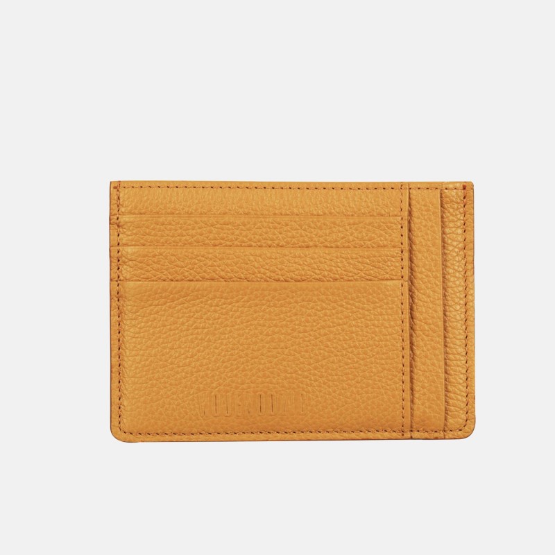 Żółte etui skórzane na karty czy dokumenty - oferta dla firm