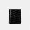 Czarny mini portfel skórzany - oferta dla firm