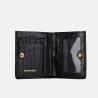 Czarny mini portfel skórzany - oferta dla firm