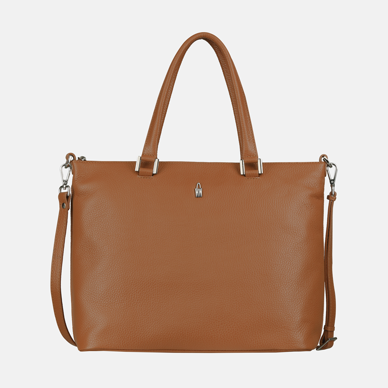 Torebka skórzana shopper w kolorze miodowym - Oferta B2B - oferta dla firm