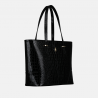 Czarna torebka skórzana shopper we wzór krokodyla - Oferta B2B - oferta dla firm